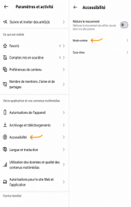 Comment activer le mode sombre sur Instagram