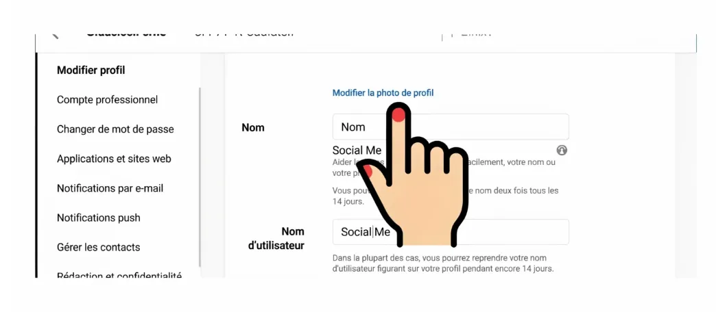 modifier la photo de profil instagram
