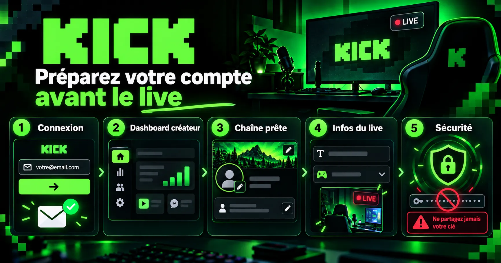 comment streamer sur kick