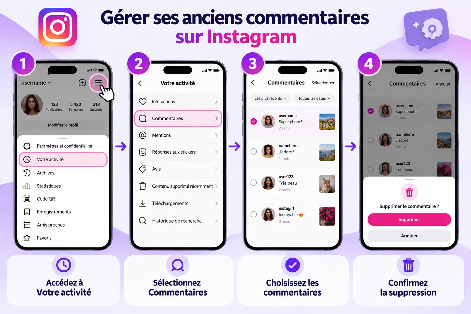 Comment voir les commentaires sur Instagram ? Guide 2026 4 gerer ses anciens commentaires sur instagram