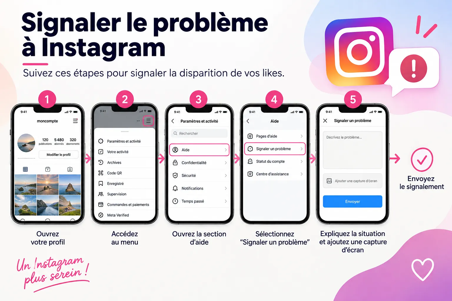 signaler le probleme a instagram