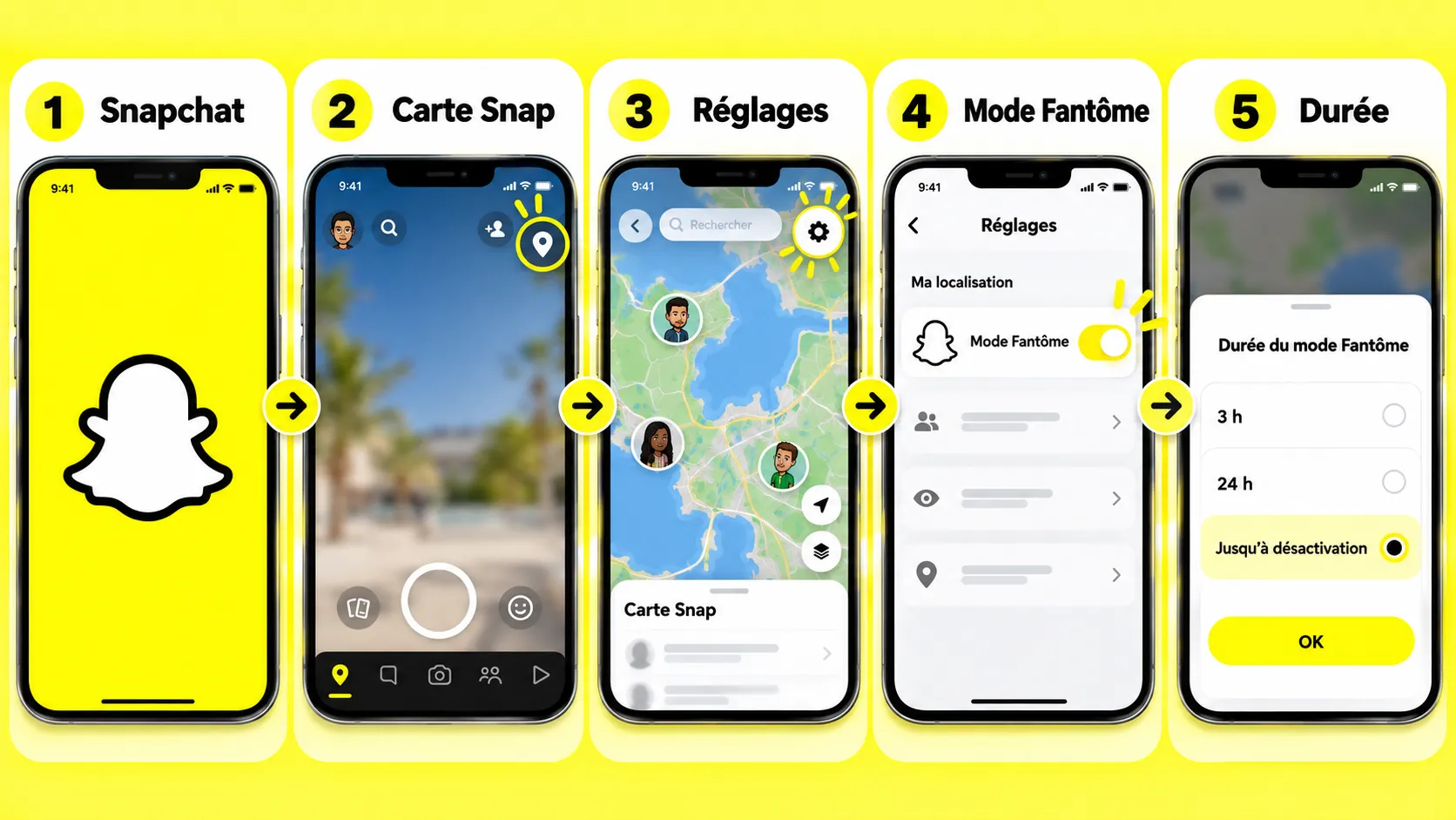 Comment désactiver la localisation sur Snapchat ? 2 activer mode fantome snapchat