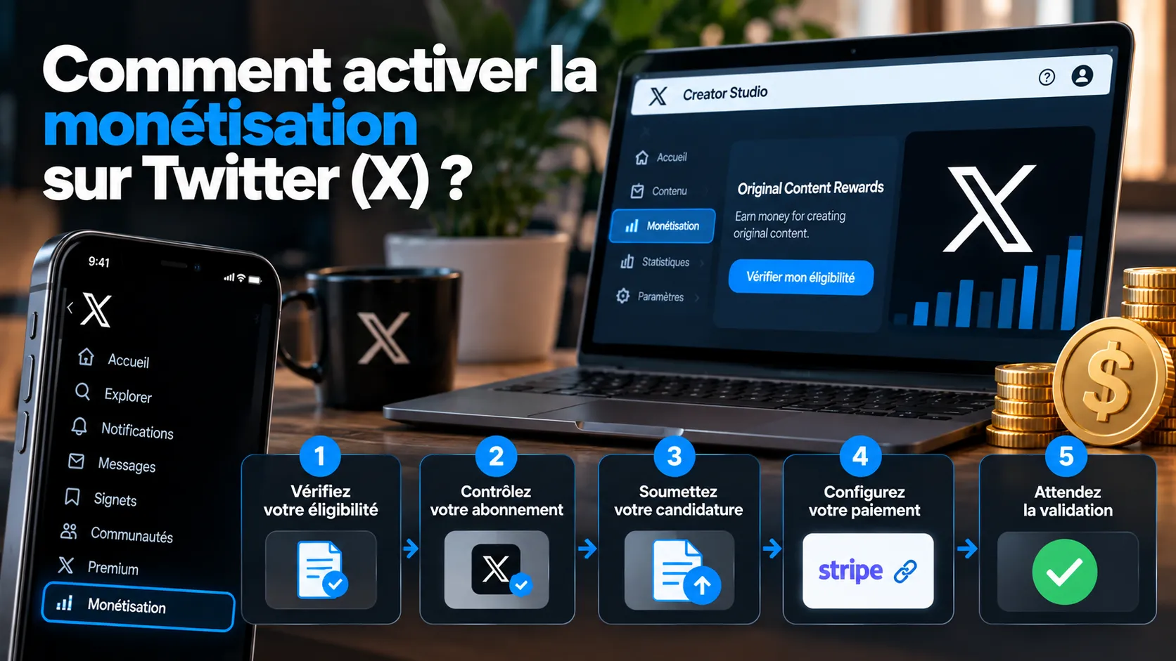 Monétisation Twitter (X) : comment gagner de l’argent en 2026 ? 3 activer monetisation twitter